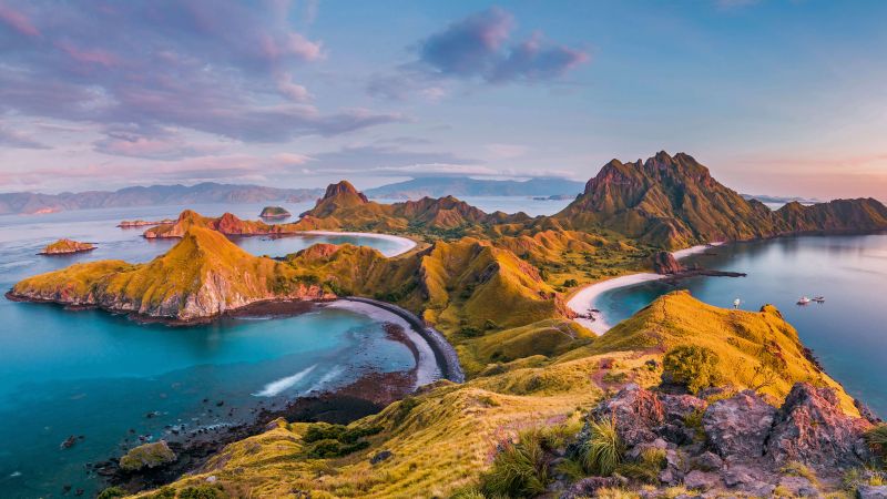 mountains, ocean, Bing, Microsoft, 5K (horizontal)