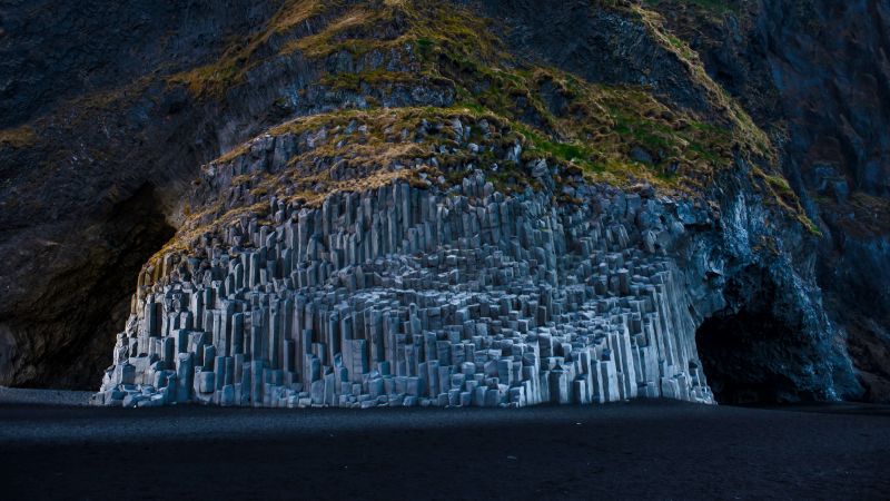 rocks, dark, mountains, 8K (horizontal)