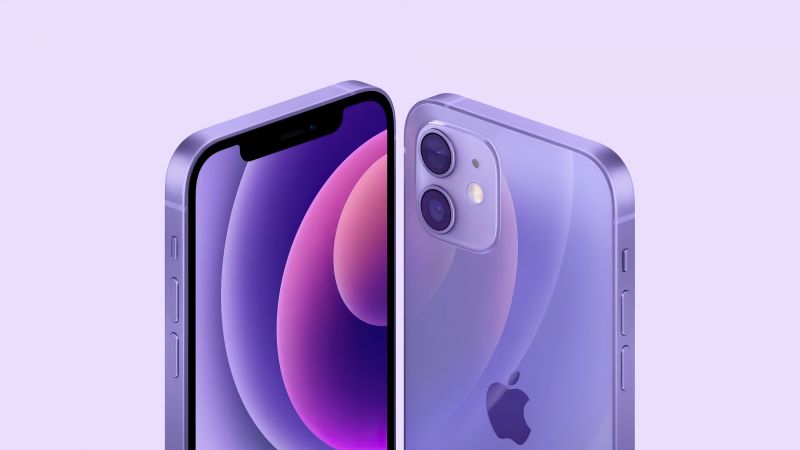 iPhone 12, purple, iPhone 12 Mini, Apple April 2021 Event, 4K (horizontal)