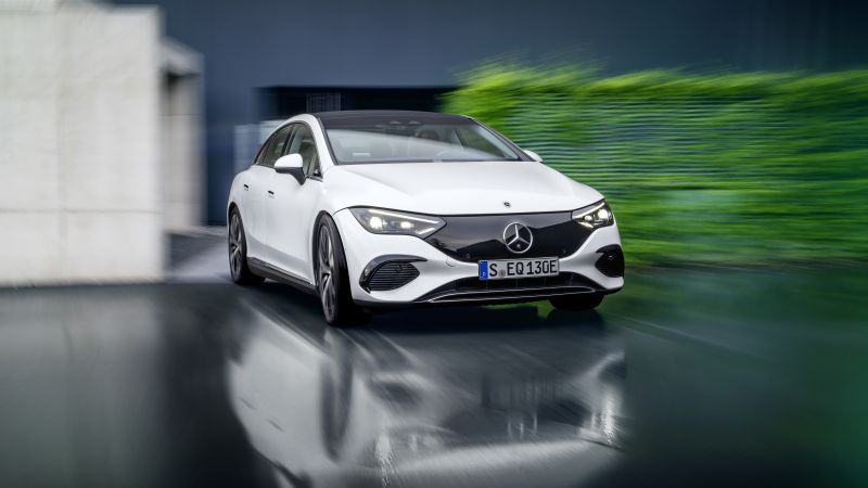 Mercedes-Benz EQE 350 Electric Art Line, Munich Motor Show 2021, electric cars, 2022 cars, 4K (horizontal)