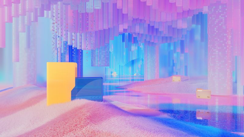 Microsoft 365, abstract, 3D, colorful, Microsoft, 4K (horizontal)