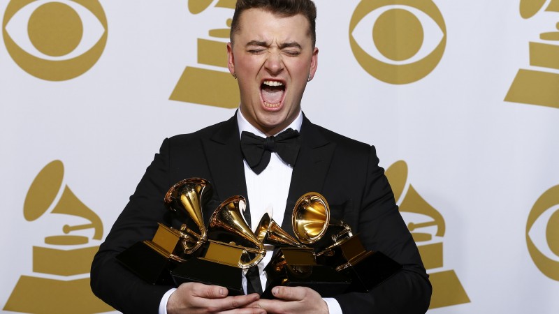 Sam Smith, Most Popular Celebs in 2015, Grammys 2015 Best Celebrity, Stay With Me, Record of the Year, Song of the Year, Best New Artist, singer, songwriter (horizontal)