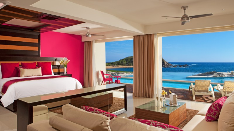 Secrets Huatulco Resort And Spa, Best Hotels of 2015, tourism, travel, resort, vacation, bed, sea, ocean, pink (horizontal)