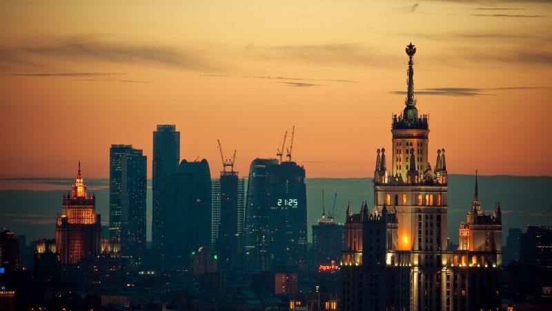 Moscow, Sunset, downtown, travel, sky (horizontal)