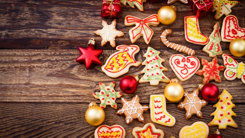 holiday cookies, baking, food, holiday, cookie, shape, herringbone, snowflake, rabbit, heart, gift . (horizontal)