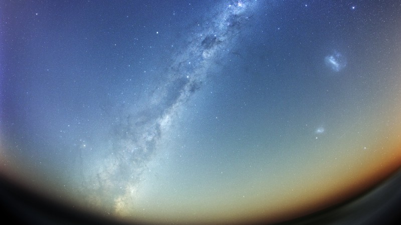 night sky, stars, night, Milky Way, mountains, land (horizontal)