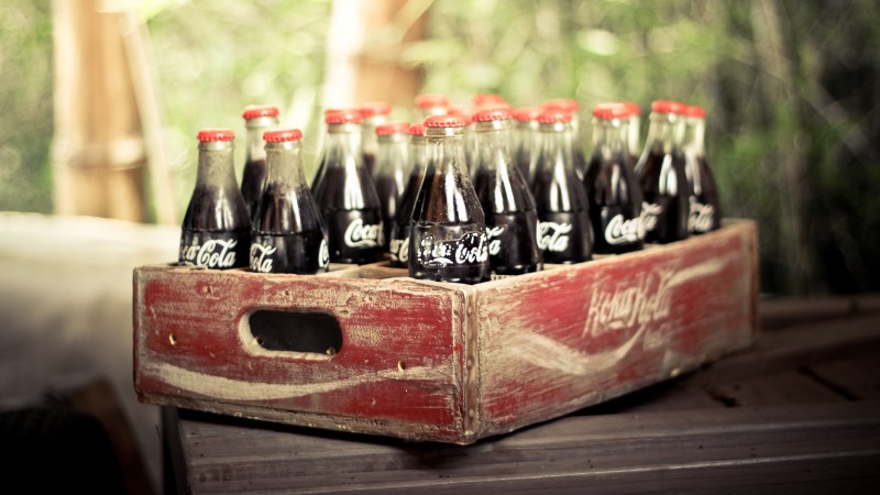 Coca-Cola, drink, soda, box, vintage, retro (horizontal)