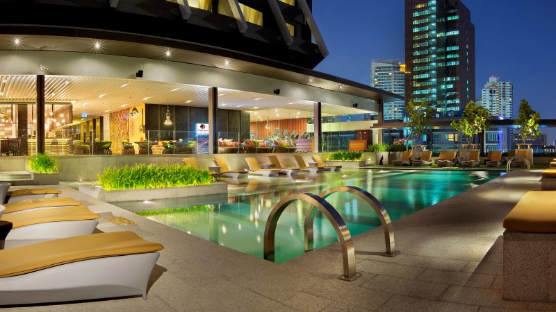 DoubleTree by Hilton Hotel, Bangkok, Thailand, Best hotels, tourism, travel, resort, booking, vacation, pool (horizontal)