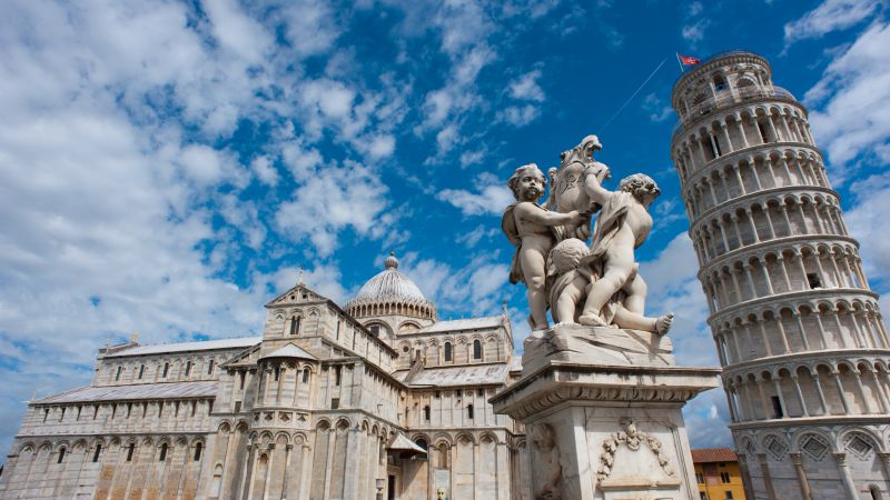 Leaning Tower of Pisa, Italy, Travel, Tourism (horizontal)