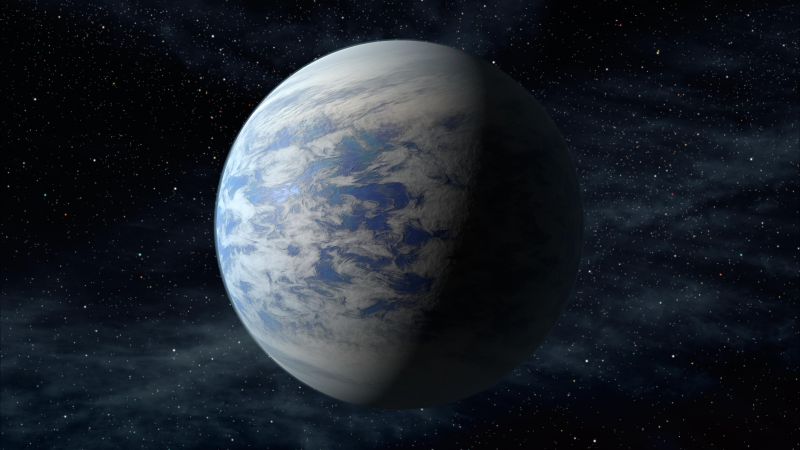 Kepler-452b, Exoplanet, Planet, space, stars (horizontal)