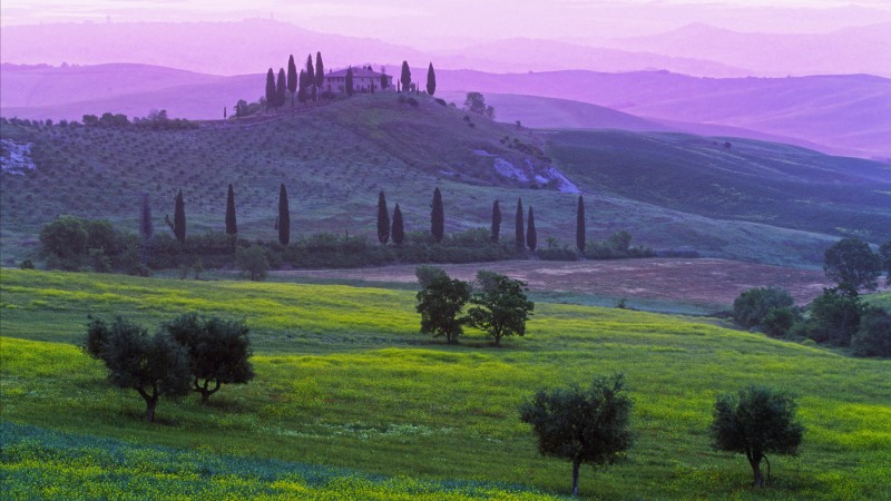 Tuscany, 5k, 4k wallpaper, 8k, Italy, Podere Belvedere Hotel, fields, meadows, villages, green, nature, booking, rest, travel (horizontal)