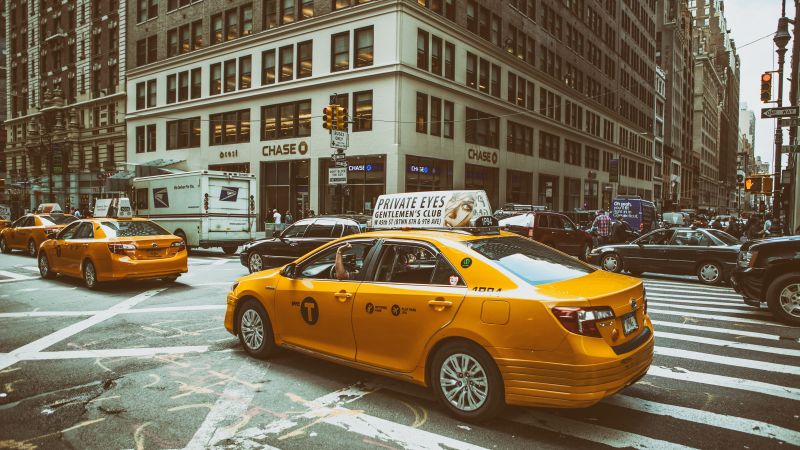 Midtown Manhattan, New York City, traffic, roads, cars, taxi (horizontal)