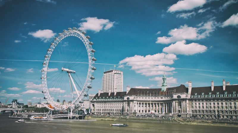 London Eye, Thames, London, England (horizontal)