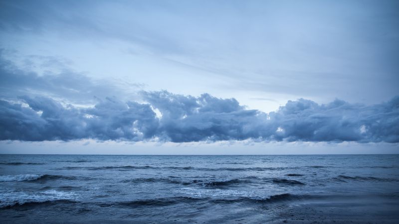 Playa de Migjorn, 4k, 5k wallpaper, Formentera, Balearic Islands, Spain, clouds (horizontal)