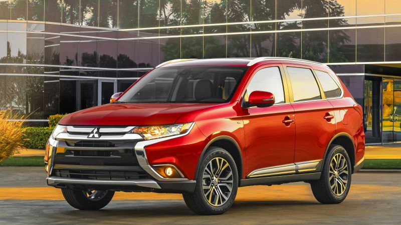 Mitsubishi Outlander, Hybrid, SUV, red (horizontal)