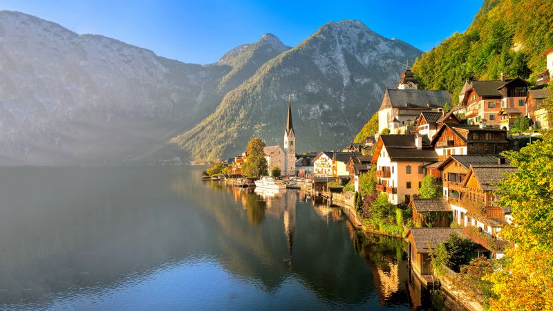 Hallstatt, Gmunden, Austria, Europe, tourism, travel, resort (horizontal)