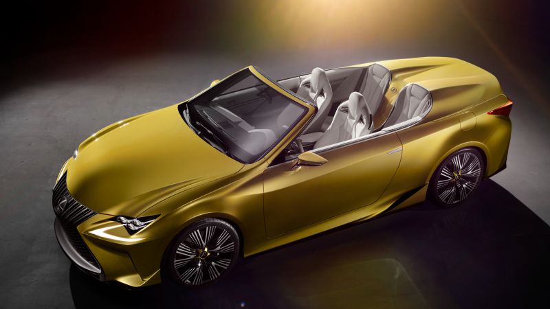 Lexus LF-C2, supercar, concept, gold, luxury cars, test drive (horizontal)