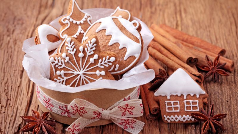 Christmas, New year, cookies, cinnamon (horizontal)