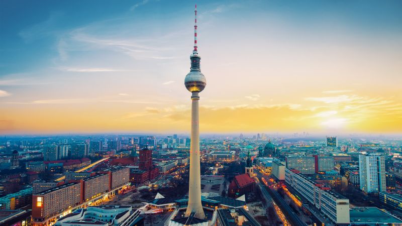 fernsehturm, berlin, tv tower, germany (horizontal)