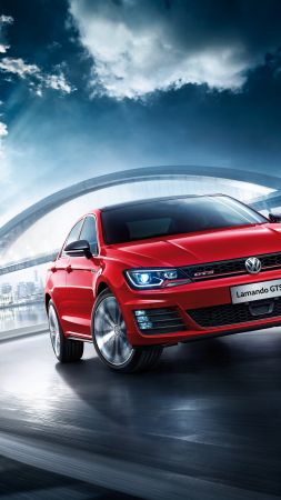 Volkswagen Lamando GTS, Beijing Motor Show 2016, Auto China 2016, sedan, red (vertical)