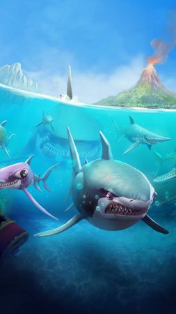 Hungry Shark World, iOS, Android, shark (vertical)