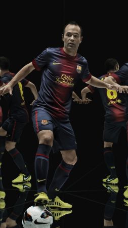 Andres Iniesta, barca, nike, barcelona, football (vertical)