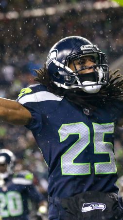 Richard Sherman, American football, NFL, Seattle Seahawks (vertical)