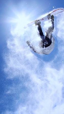 Extreme snowboarding, winter, jump, snow (vertical)