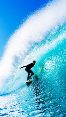 Surfing, man, sports, ocean, wave (vertical)