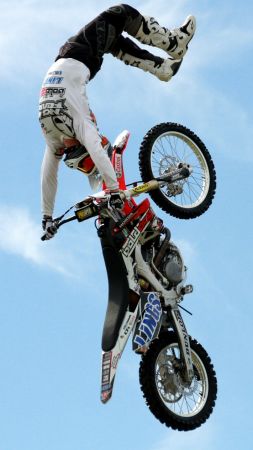 motocross, fmx, rider, freestyle (vertical)