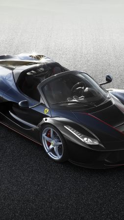 LaFerrari Aperta, hypercar, black (vertical)