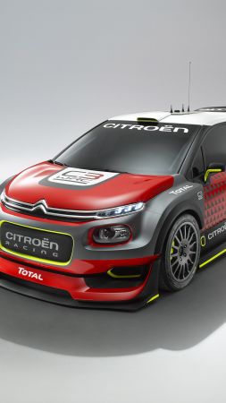 Citroen C3 WRC, paris auto show 2016, red, rally (vertical)