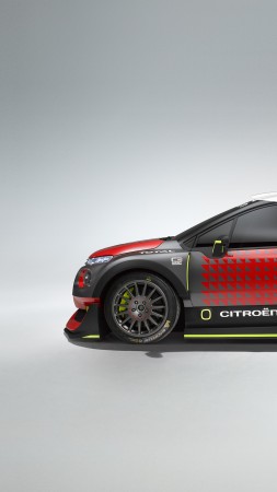 Citroen C3 WRC, paris auto show 2016, red, rally (vertical)