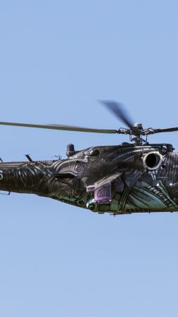 MI-24, Russian army, fighter helicopter, Russian air force (vertical)
