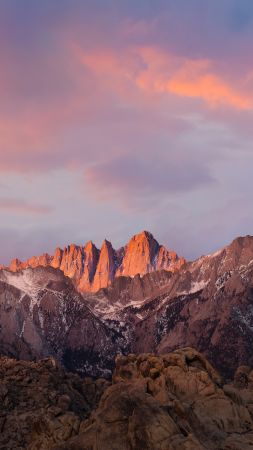 mountains, macos, 4k, 5k, sierra, sky, iphone wallpaper, android wallpaper (vertical)