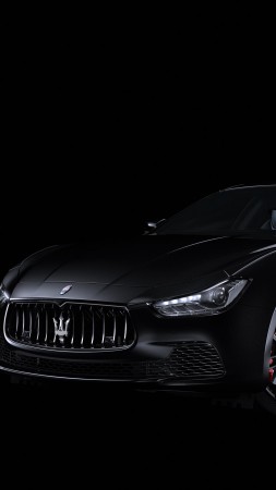 Maserati Ghibli Nerissimo, sport car, black, 2017 New York Auto Show (vertical)