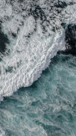 Sea, ocean, waves, 4k, 5k (vertical)