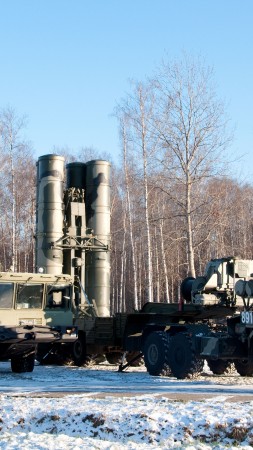 S-400, Triumf, missile, Growler, SA-21, anti-aircraft, weapon, Russian Armed Forces, SAM system, Russia, snow (vertical)