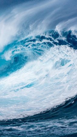 wave, ocean, 4k (vertical)