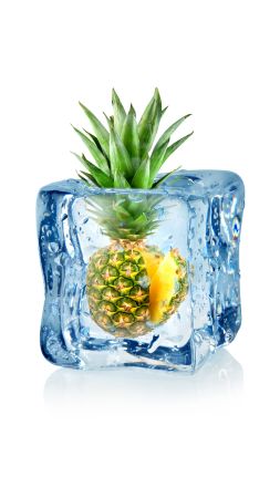 pineapple, fruit, ice, 5k (vertical)