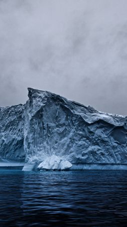 Antarctica, iceberg, ocean, 4k (vertical)