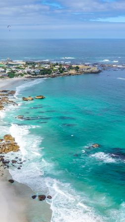 Cape Town, Clifton Beachs, ocean, 4k (vertical)