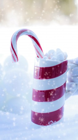 Christmas, New Year, Santa, snow, winter, candy, cup, 5k (vertical)