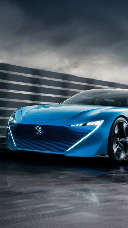 Peugeot Instinct, electric car, 4k (vertical)