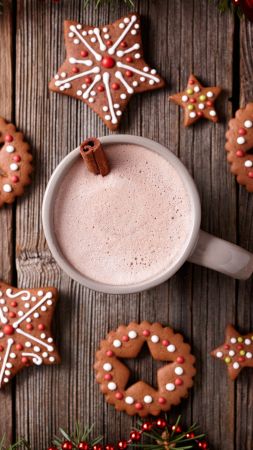 Christmas, New Year, cookies, cocoa, cinnamon, 5k (vertical)