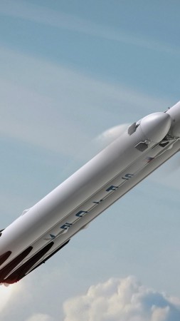 Falcon Heavy, Space X, Launching (vertical)