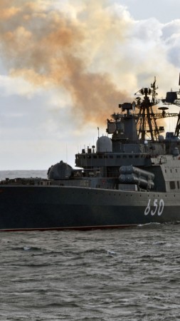 Admiral Chabanenko, destroyer, 650, Udaloy-class, Russian Navy, Russia, warship, missile, sea (vertical)