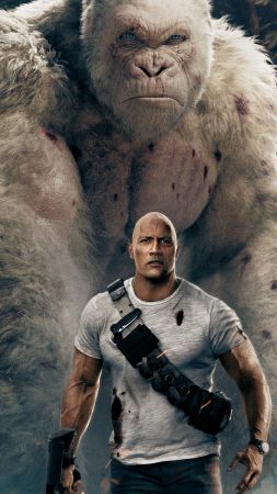 Rampage, Dwayne Johnson, 4k (vertical)