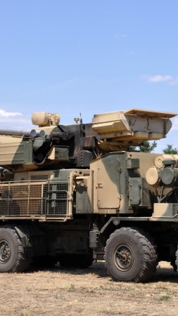 Pantsir-S1, SA-22, Greyhound, artillery, SAM system, Russian Armed Forces, Russia (vertical)