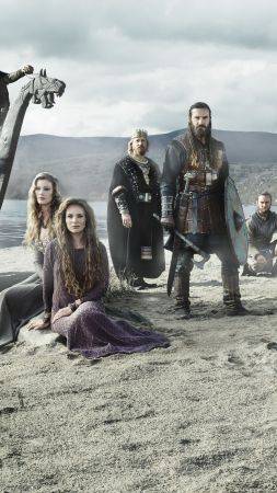 Vikings, Travis Fimmel, Katheryn Winnick, 4K, 5K (vertical)